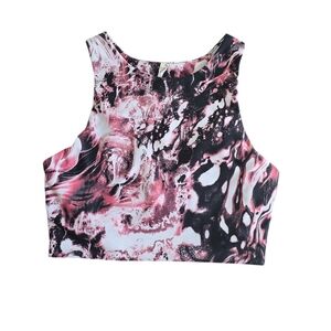 Kinesis by Westbound Women's Abstract Althetic Crop Top Size Medium